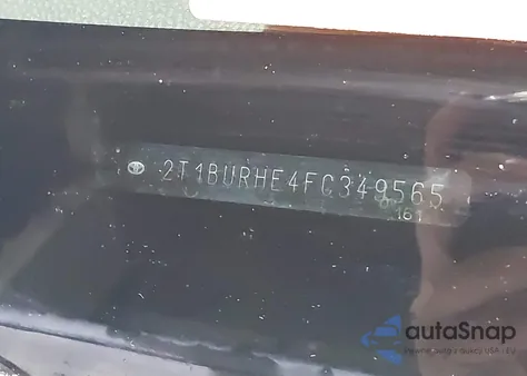 2015 Toyota Corolla S Plus from USA, damaged, VIN 2T1BURHE4FC349565